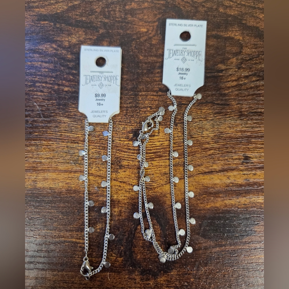 Sterling Silver Plated Matching Necklace and Bracelet